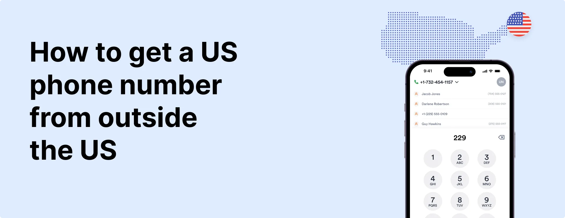 Get a US virtual phone number outside America